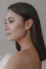 Creativity | Kristall Ohrstecker mit Baguette-Schliff