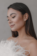 Creativity | Kristall Ohrstecker mit Baguette-Schliff