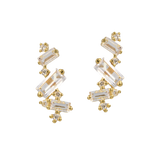 Creativity | Kristall Ohrstecker mit Baguette-Schliff