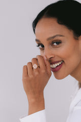 Delhi | Statement Ring mit Morganit CZ