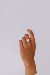 Delhi | Statement Ring mit Morganit CZ