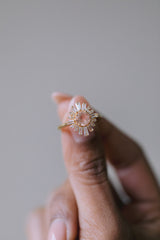 Delhi | Statement Ring mit Morganit CZ