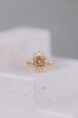 Delhi | Statement Ring mit Morganit CZ