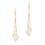 Celestial | Long Bridal Jewelry Pearl Earrings