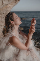 Pure Shores | Elegante, lange Perlenohrhänger