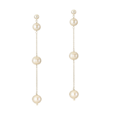 Pure Shores | Elegante, lange Perlenohrhänger