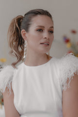 Masterpiece | Extravagante extra-lange Kristall-Ohrhänger mit Baguette-Schliff