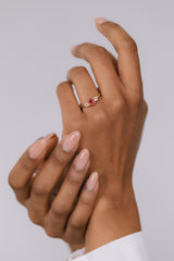 Paris | Ring Pinker Turmalin & Weißer Topas