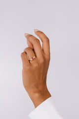 Paris | Ring Pinker Turmalin & Weißer Topas