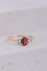 Paris | Ring Pinker Turmalin & Weißer Topas