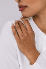 Paris | Ring Pinker Turmalin & Weißer Topas