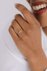 Vienna | Ring Amethyst & Weißer Topas