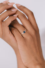 Vienna | Ring London Blue Topas & Weißer Topas