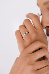 Vienna | Ring London Blue Topas & Weißer Topas