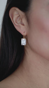 Icon | Minimalistische Smaradgschliff Ohrringe