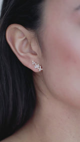 Creativity | Kristall Ohrstecker mit Baguette-Schliff