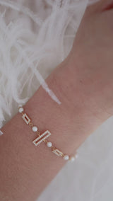 Picturesque | Armband mit geometrischen Kristall Elementen und Süßwasserperlen