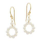 Circle of Love | Kleine Brautschmuck-Perlenohrringe