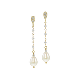 Just Married | Brautschmuck Ohrringe mit Perlen & Kristallen