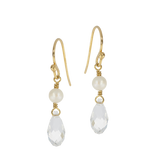 Silver Wedding | Brautschmuck Ohrringe mit Kristalltropfen