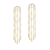 Aurelia | Zarte Statement Perlenohrringe mit Kristallstecker