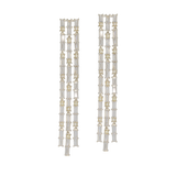 Bravura | Lange Elegante Kristallohrringe mit Perlen