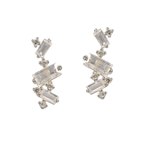 Creativity | Kristall Ohrstecker mit Baguette-Schliff