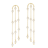 Eliza | modern half round statement pearl earrings