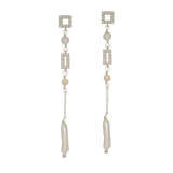 Fine Art | Filigree earrings with small crystals and pearls