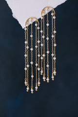 Amelie | Delicate Wedding Statement Pearl Earrings