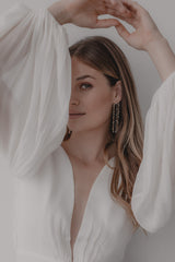 Amelie | Delicate Wedding Statement Pearl Earrings