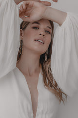 Amelie | Delicate Wedding Statement Pearl Earrings