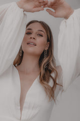 Amelie | Delicate Wedding Statement Pearl Earrings