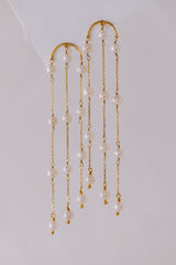 Eliza | modern half round statement pearl earrings