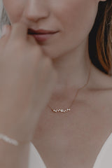 Estelle | delicate bridal crystal necklace