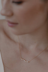 Estelle | delicate bridal crystal necklace