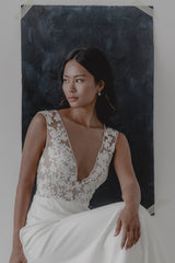 Evelyn | Ovale Braut Kristallohrringe