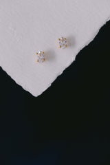 Nellie | kleine ovale Kristall Ohrstecker