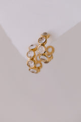 Rachel | modern creoles with faceted crystals