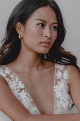 Rachel | modern creoles with faceted crystals