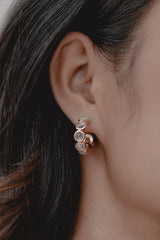 Rachel | modern creoles with faceted crystals