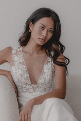 Rachel | modern creoles with faceted crystals