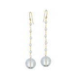 Kerstin | Moderne Lange Braut Ohrringe Brautschmuck