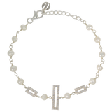 Picturesque | Armband mit geometrischen Kristall Elementen und Süßwasserperlen