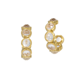 Rachel | modern creoles with faceted crystals