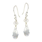 Silver Wedding | Brautschmuck Ohrringe mit Kristalltropfen