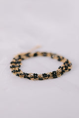 Black Chameleon | Spinel Wrap Bracelet