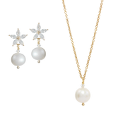 Blooming Beauty | Brautschmuck Set mit Perlen und Kristallen