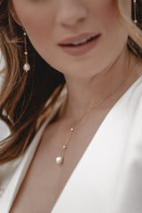 Celestial | Brautschmuck Halskette Mit Perlenanhänger