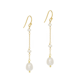 Celestial | Lange Brautschmuck Perlenohrringe
